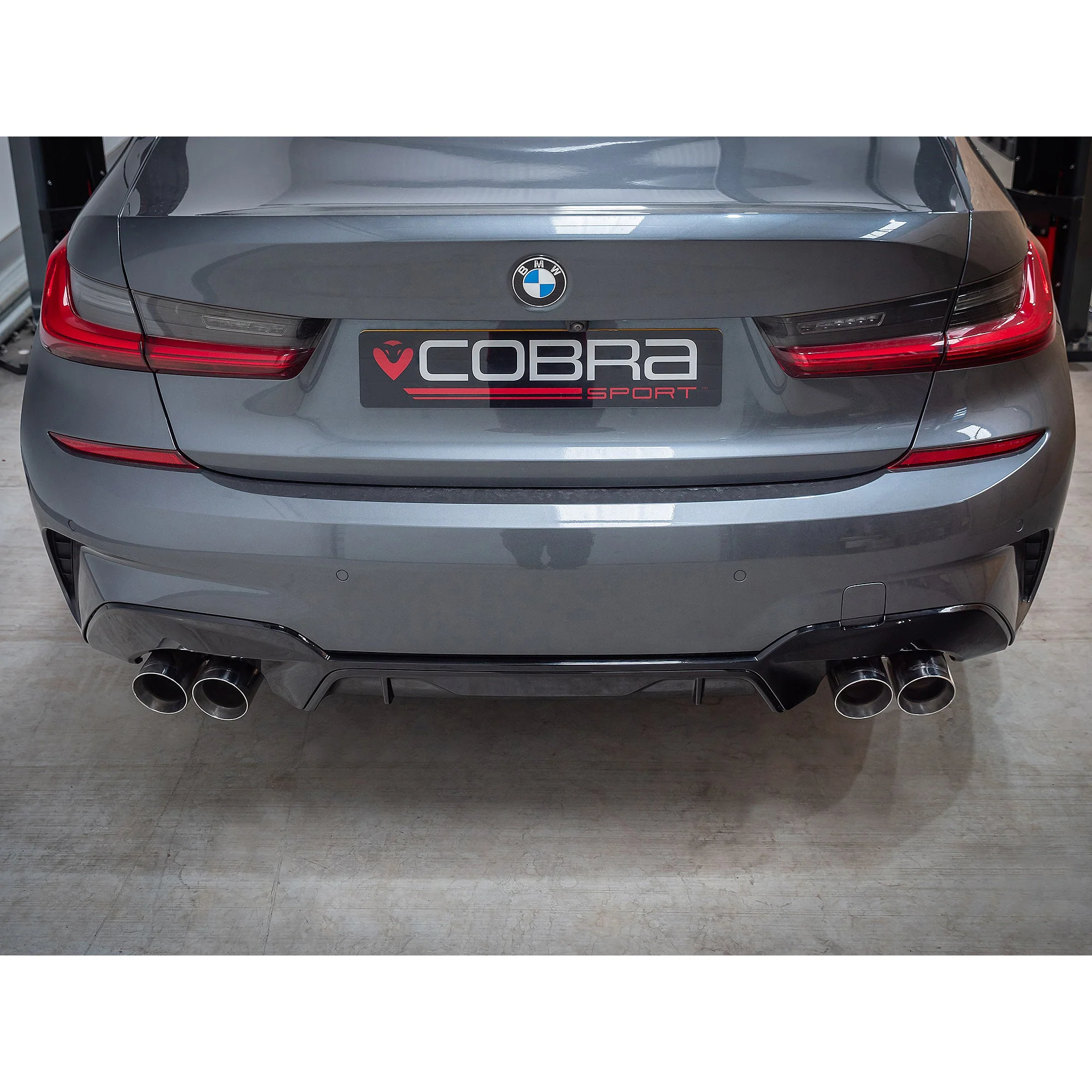 BMW 330e Touring (G21) (19>) Non-Valved Venom Quad Exit Rear Axle Back M3 Style Performance Exhaust - Image 10