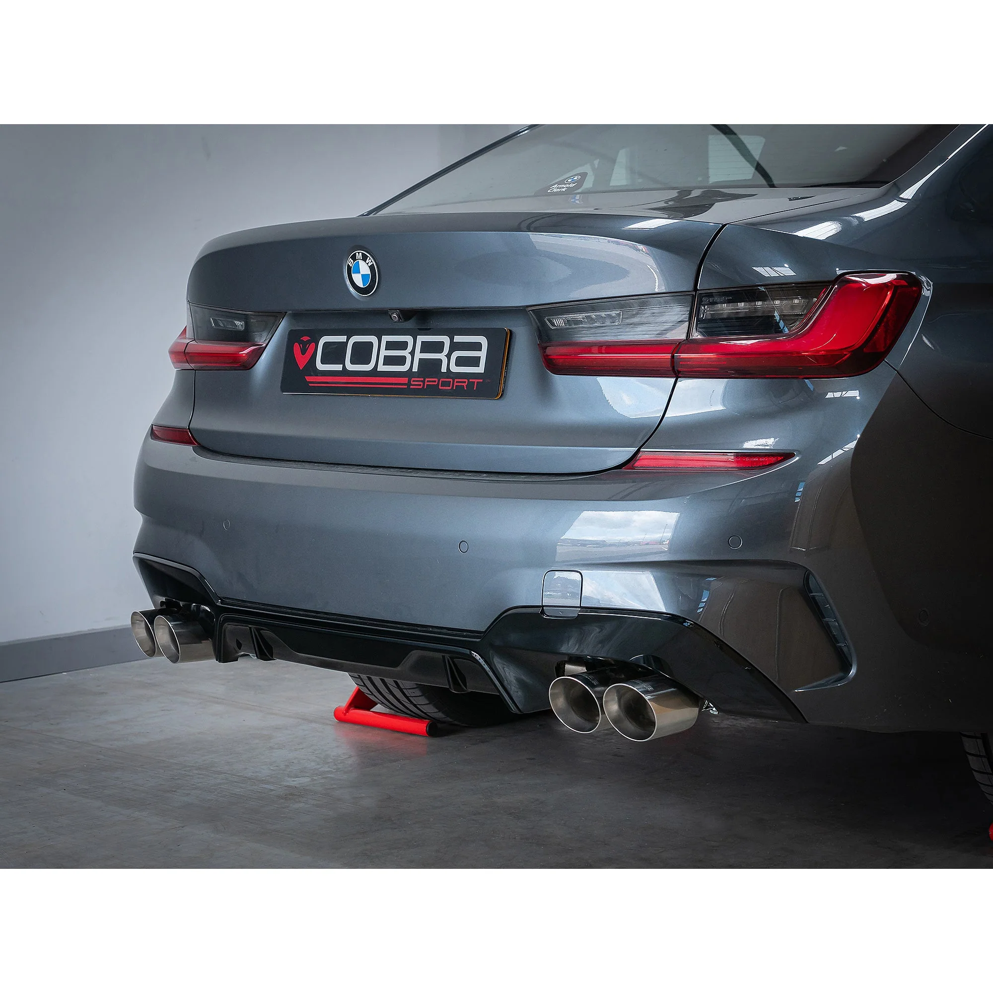 BMW 330e Touring (G21) (19>) Non-Valved Venom Quad Exit Rear Axle Back M3 Style Performance Exhaust - Image 11