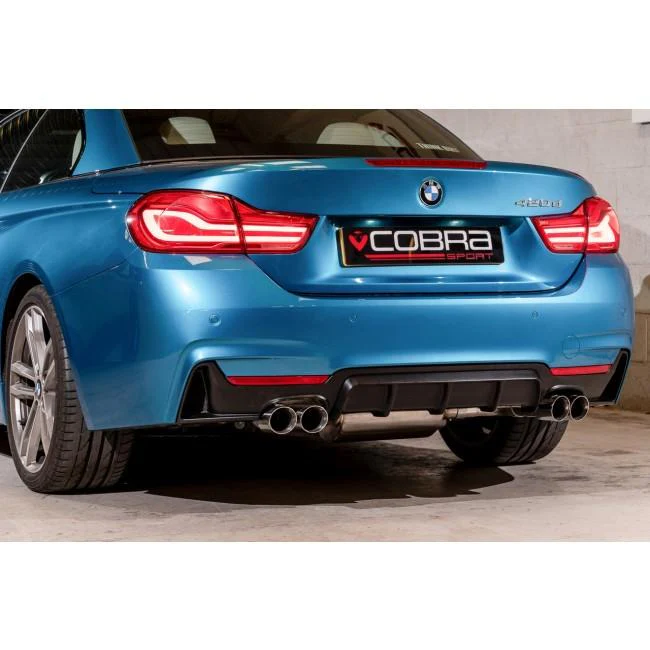 BMW 420i (F32/F33/F36) (13-20) Quad Exit M4 Style Performance Exhaust Conversion - Image 4