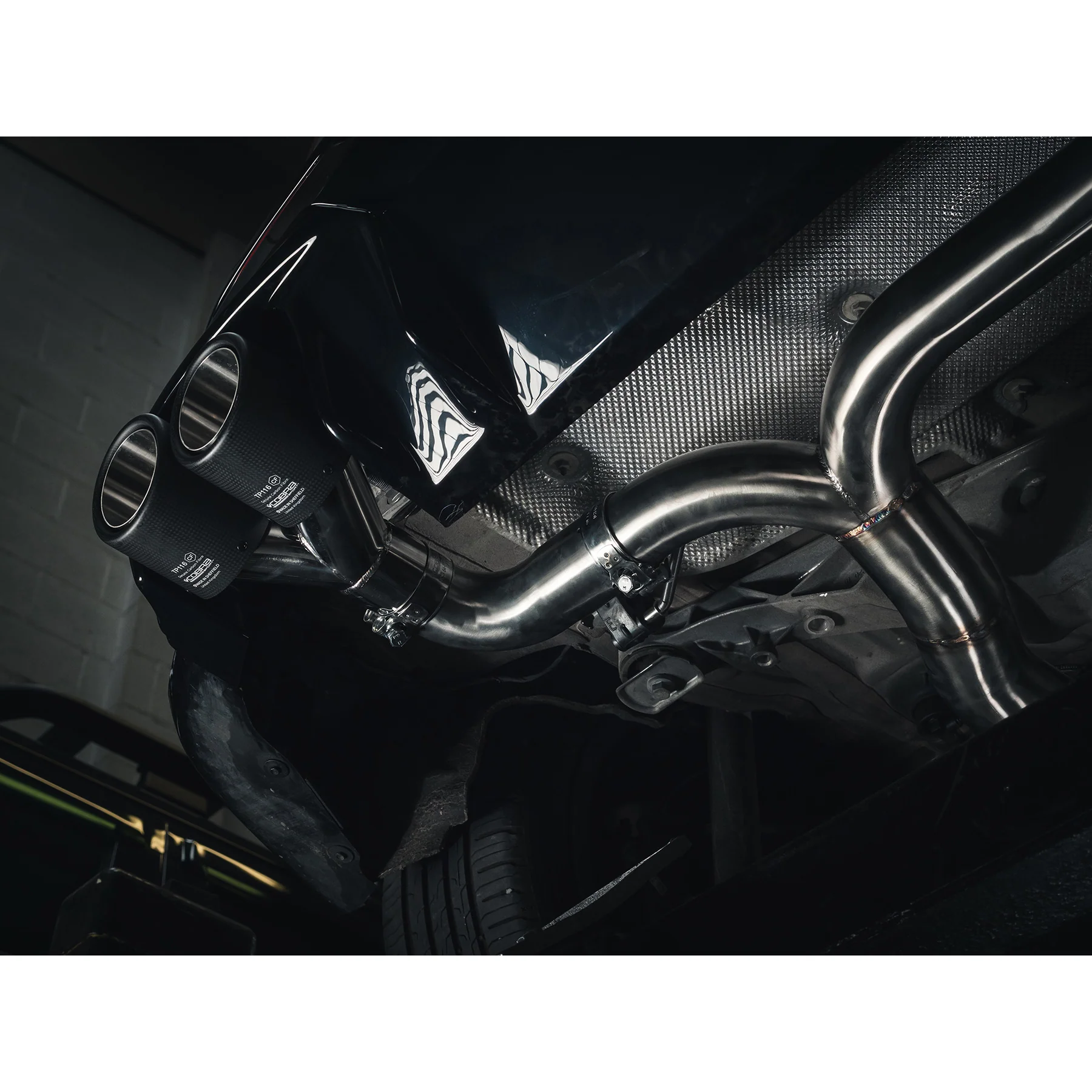 BMW M135i (F40) Quad Exit GPF/PPF Back Non-Valved Race Box Delete M3 Style Performance Exhaust - Image 3