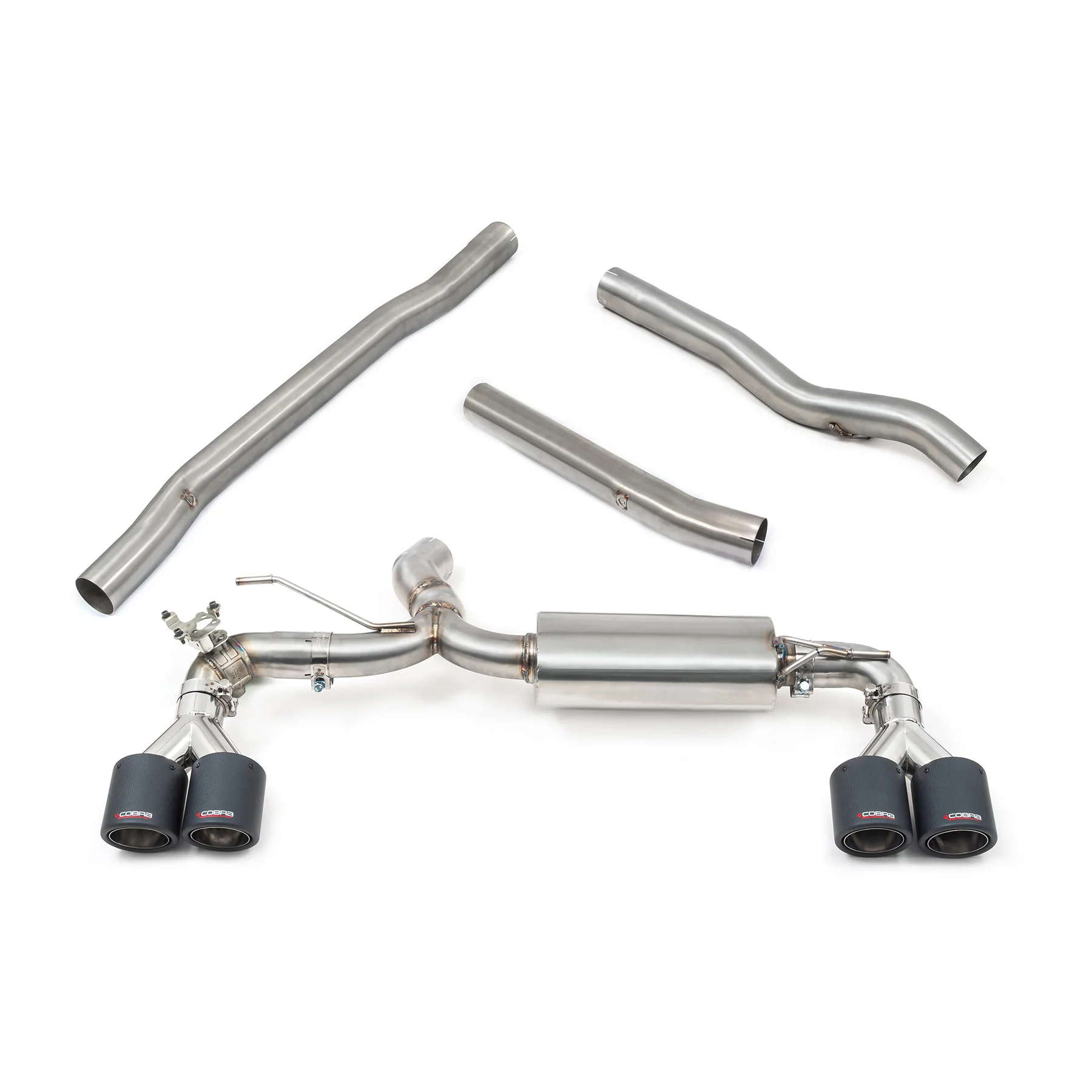 BMW M135i (F40) Quad Exit M3 Style Cat Back Performance Exhaust - Image 8