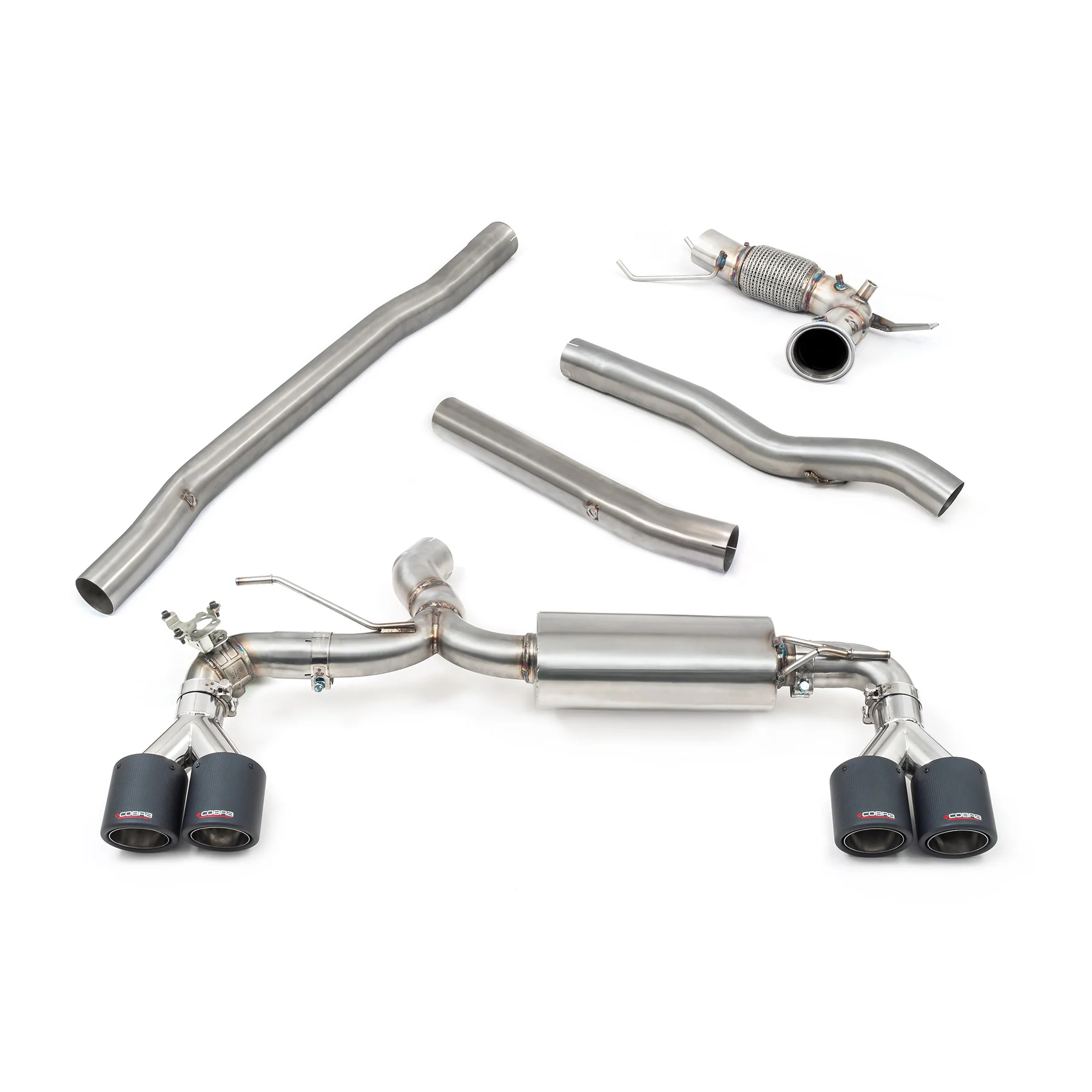 BMW M135i (F40) Quad Exit M3 Style Turbo Back Performance Exhaust - Image 10