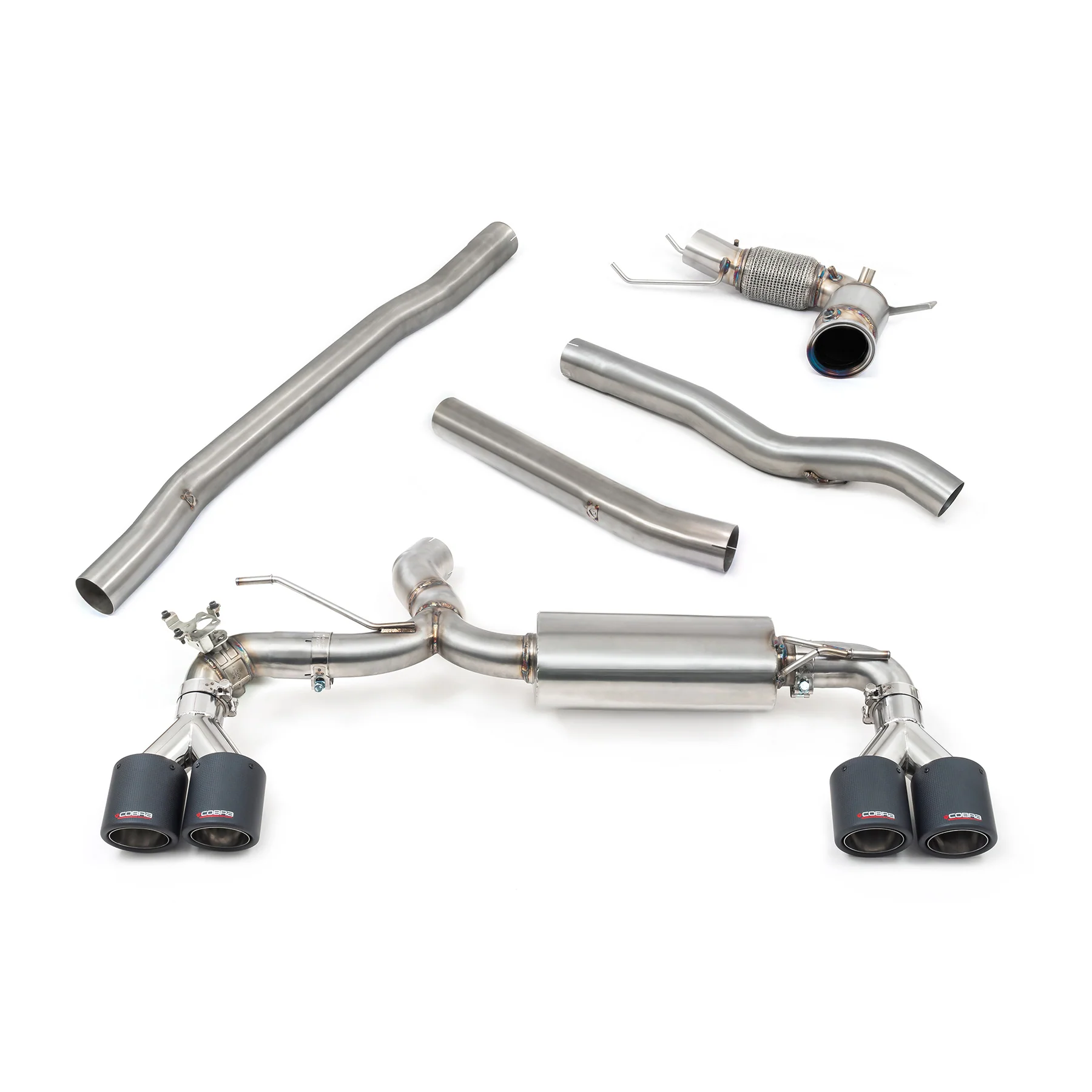BMW M135i (F40) Quad Exit M3 Style Turbo Back Performance Exhaust - Image 8