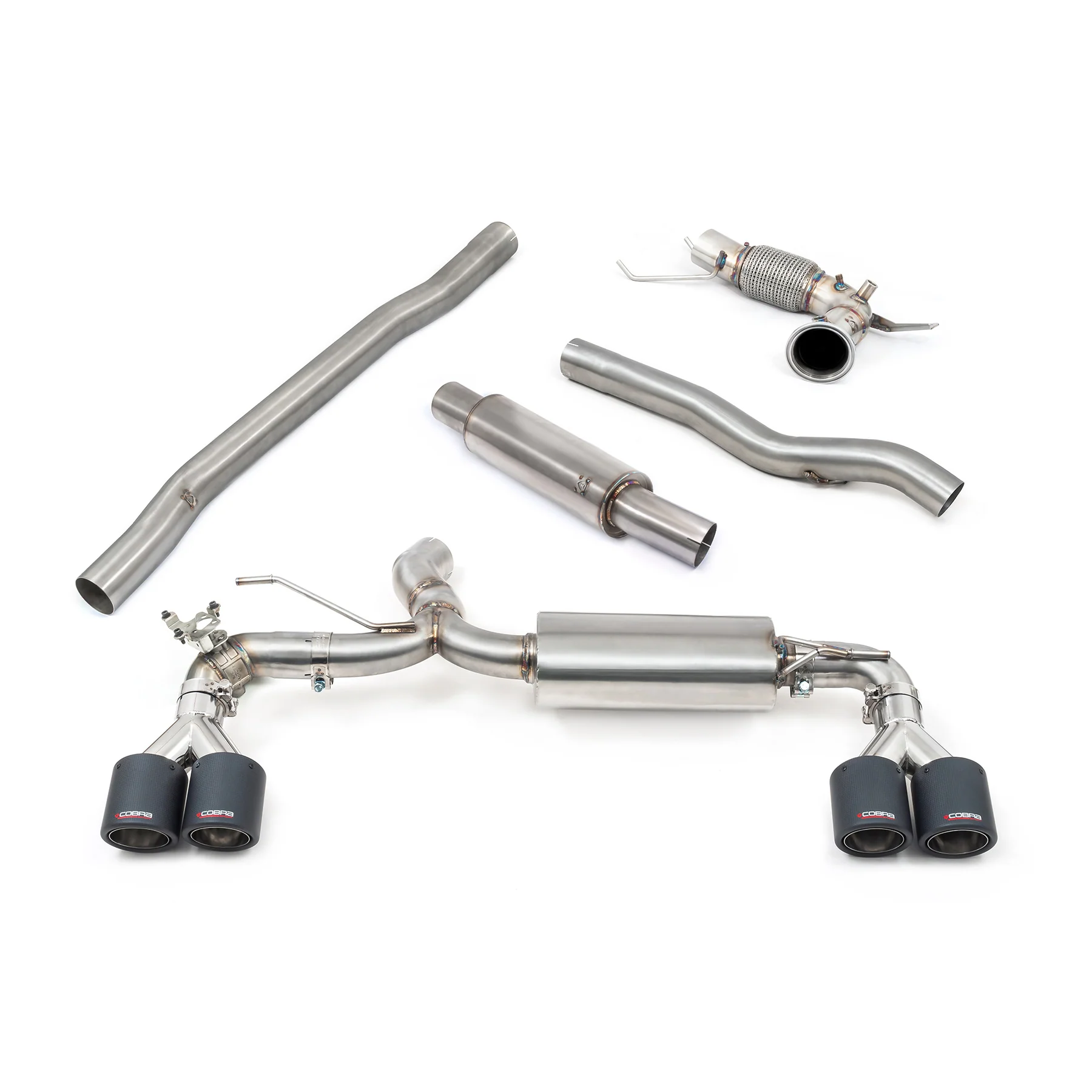 BMW M135i (F40) Quad Exit M3 Style Turbo Back Performance Exhaust - Image 9
