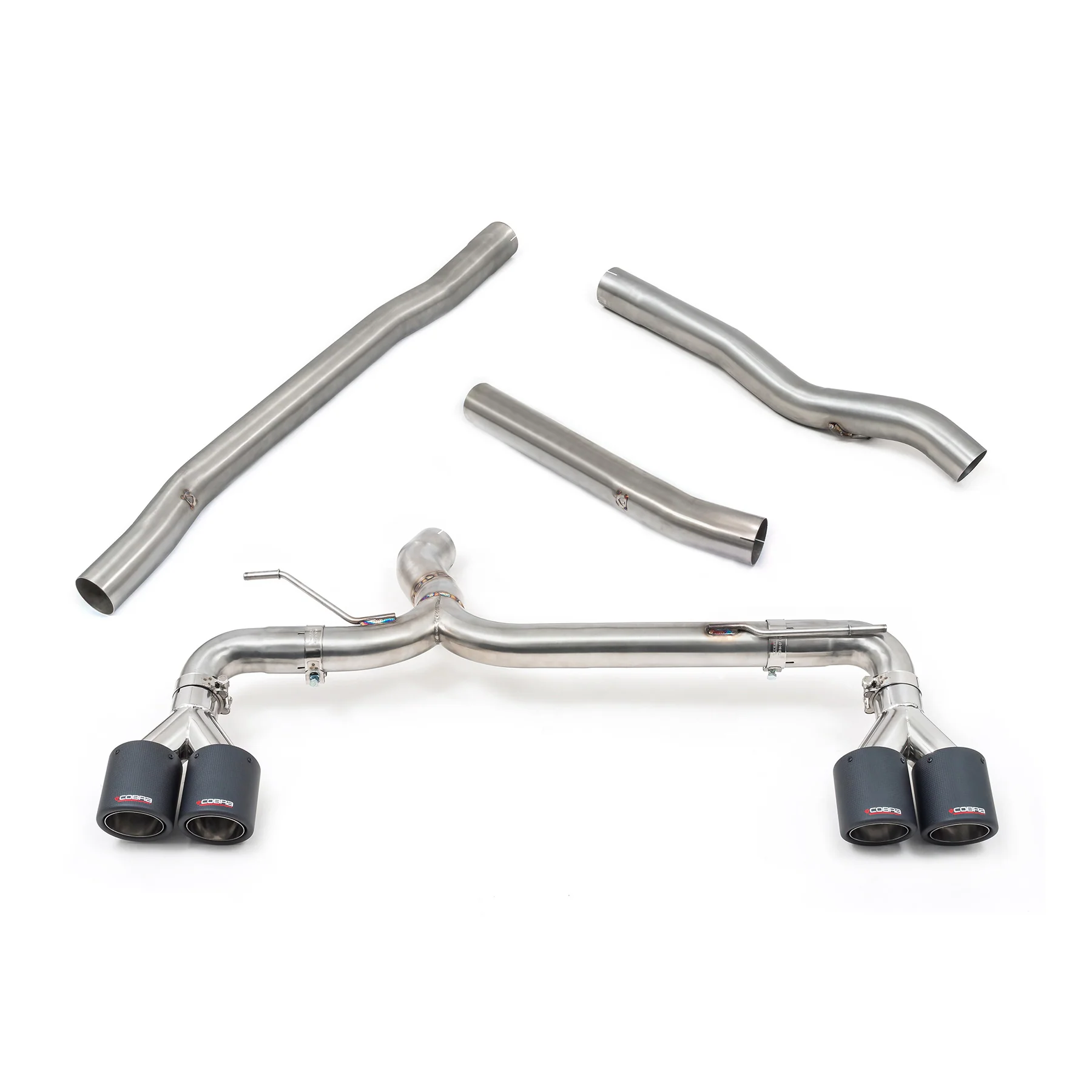 BMW M135i (F40) Venom Quad Exit M3 Style Race Box Delete Cat Back Performance Exhaust - Image 8