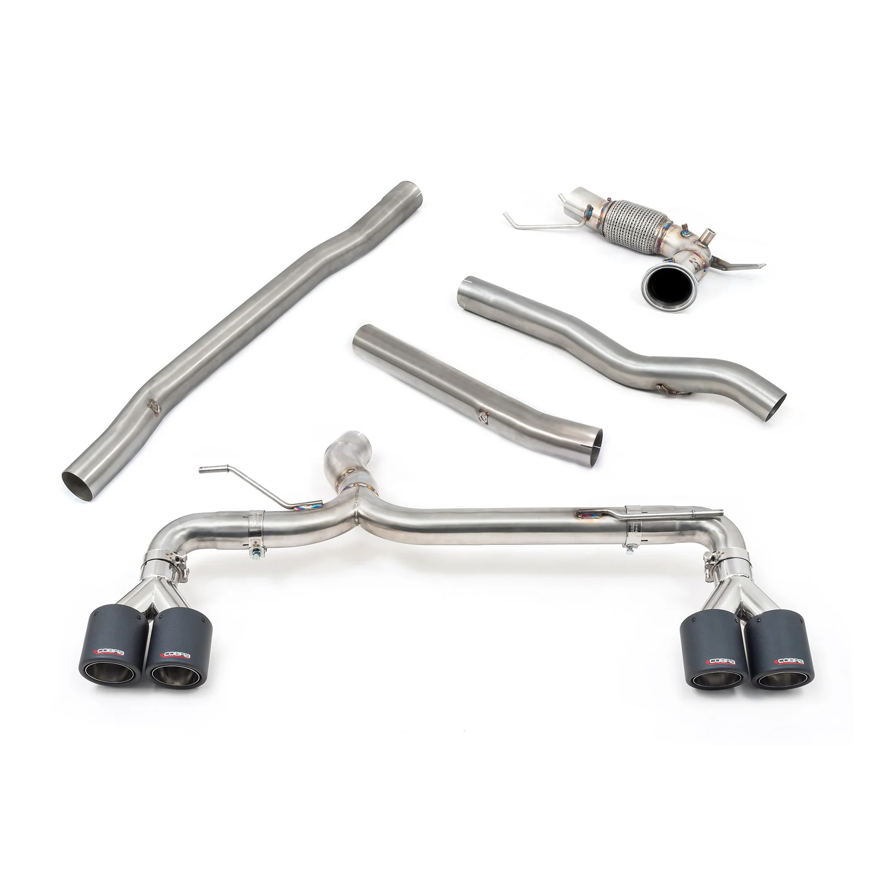 BMW M135i (F40) Venom Quad Exit Turbo Back M3 Style Race Box Delete Performance Exhaust - Image 10