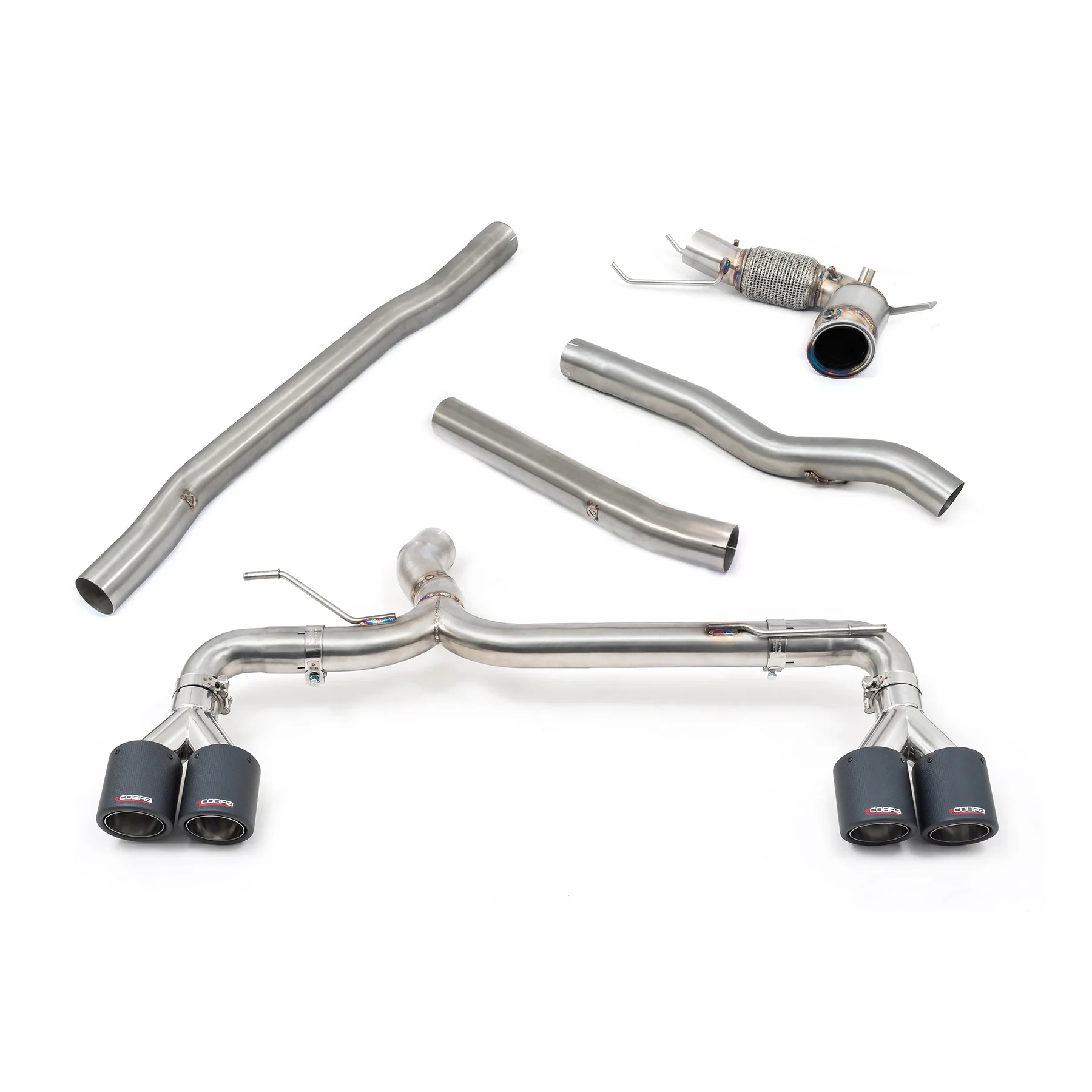 BMW M135i (F40) Venom Quad Exit Turbo Back M3 Style Race Box Delete Performance Exhaust - Image 8