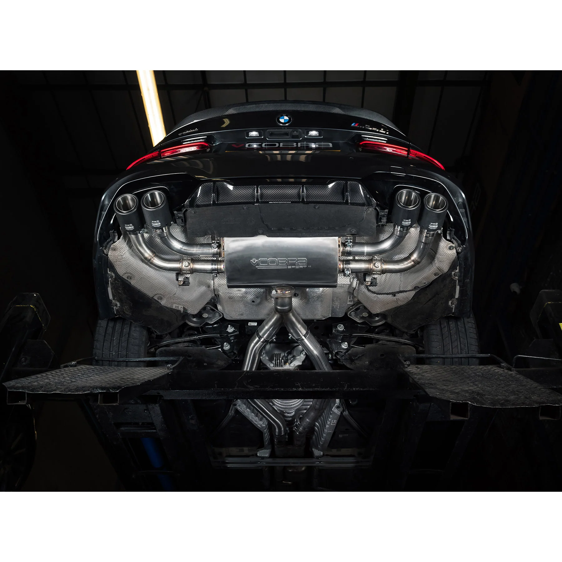 BMW M340i (G20) (19>) (UK/EU) Valved Quad Exit GPF/PPF Back Performance Exhaust - Image 4
