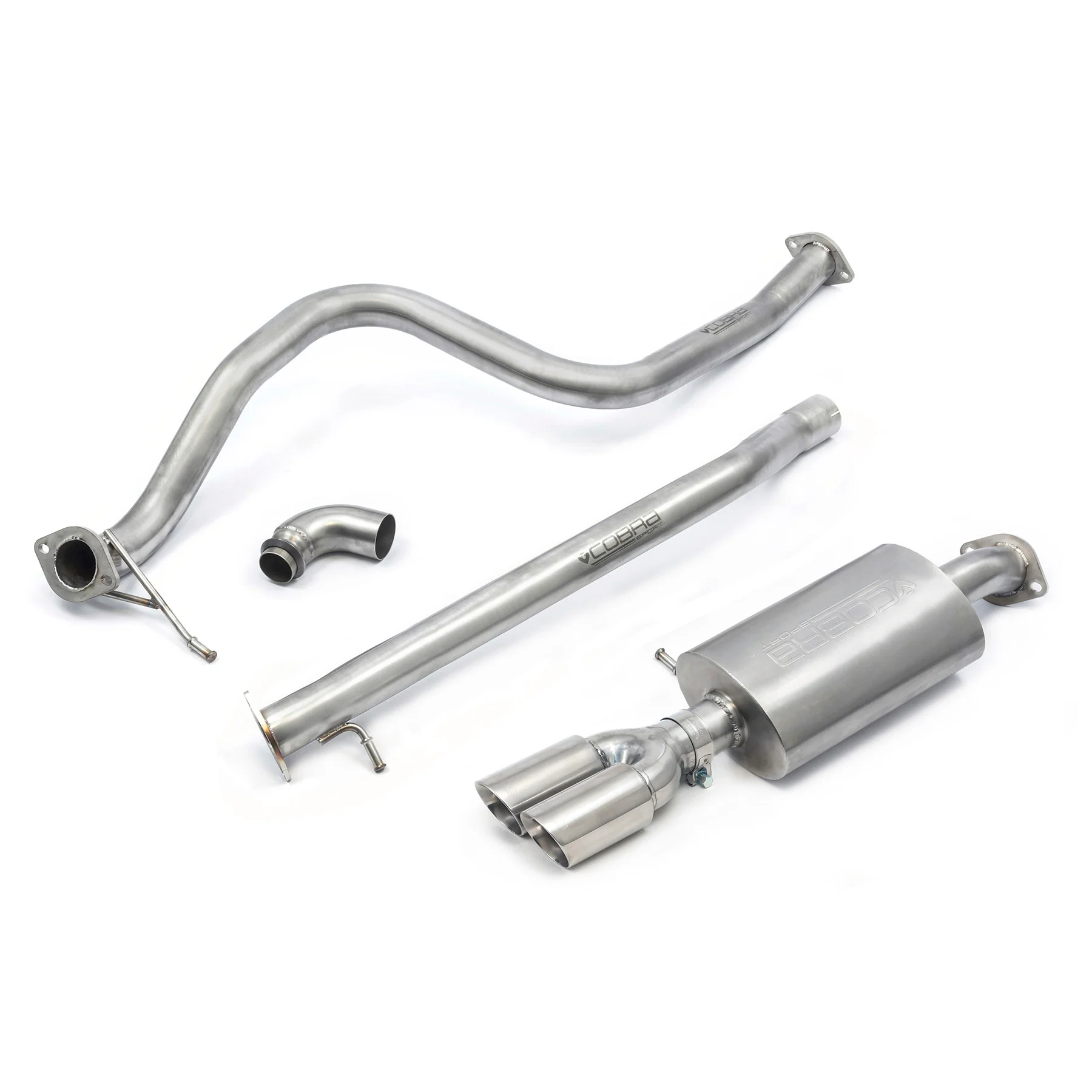 Ford Fiesta (Mk8) 1L EcoBoost ST-Line (ST Style) Twin Tip Cat Back Performance Exhaust - Image 6