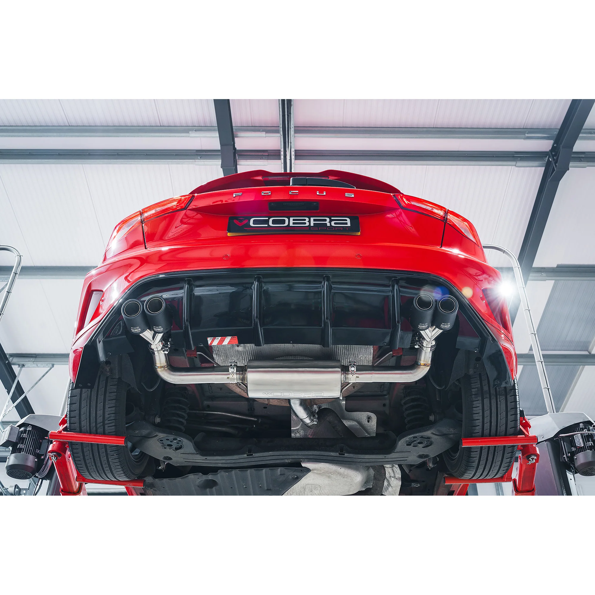Ford Focus ST-Line 1.0L 125PS (Mk4) Quad Exit Rear Performance Exhaust - Image 6