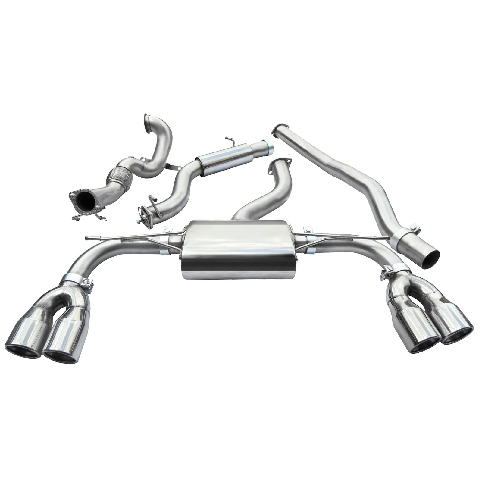 Audi S3 (8V) Saloon (Non-Valved) (13-18) Turbo Back Performance Exhaust - Image 15
