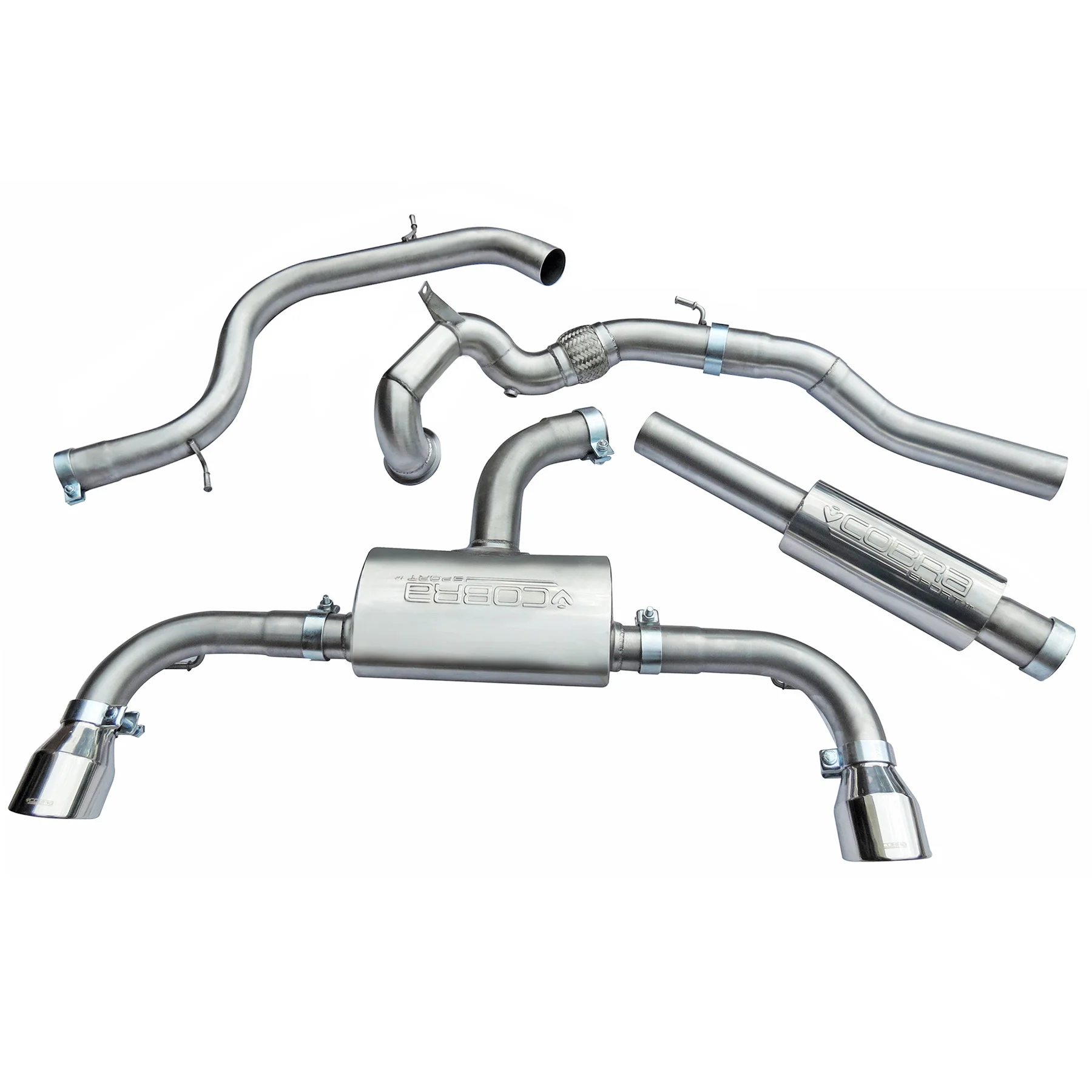 VW Golf GTI (Mk7) 2.0 TSI (5G) (12-17) Turbo Back Performance Exhaust - Image 12