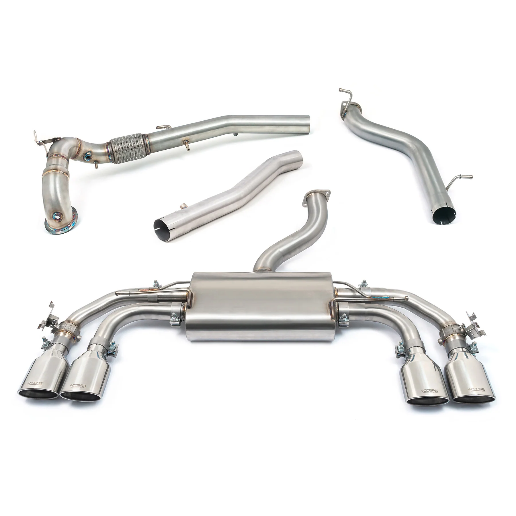 VW Golf R (Mk8) 2.0 TSI (21>) Valved Turbo Back Performance Exhaust - Image 12